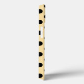 Pois noirs sur Coque jaune pâle - Mate iPhone c (Verso / Droite)