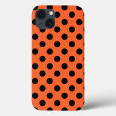 Pois noirs sur Coque orange-coque iphone Mate (Verso)
