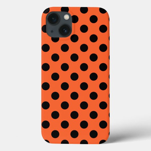 Pois noirs sur Coque orange-coque iphone Mate (Verso)