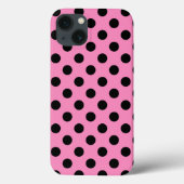 Pois noirs sur Coque rose-coque iphone Mate (Verso)