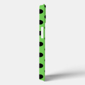 Pois noirs sur Coque vert citron - Mate iPhone ca (Verso / Droite)