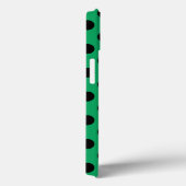Pois noirs sur Coque vert frais-Mate iPhone c (Verso / Droite)