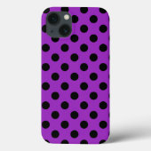 Pois noirs sur Coque violet-coque iphone Mate (Verso)