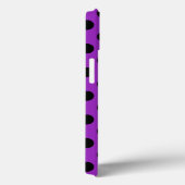 Pois noirs sur Coque violet-coque iphone Mate (Verso / Droite)