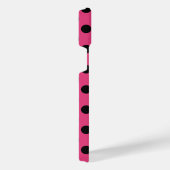 Pois noirs sur fuchsia (Côté droit)