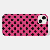 Pois noirs sur fuchsia (Verso Horizontal)