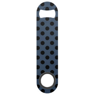 Pois noirs sur gris-bleu
