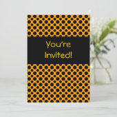 Pois noirs sur invitation personnalisée Orange (Debout devant)
