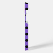 Pois noirs sur lavande Coque-coque iphone Mate (Côté gauche)