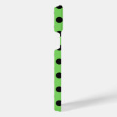 Pois noirs sur vert citron (Côté droit)