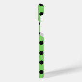 Pois noirs sur vert citron (Côté gauche)