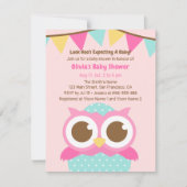 Pois Oeuf Hibou thème bébé douche Invitations (Devant)