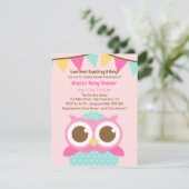 Pois Oeuf Hibou thème bébé douche Invitations (Debout devant)