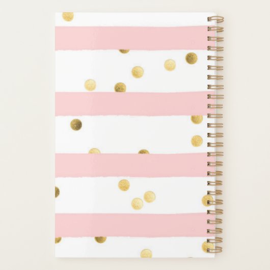 Pois or mignon rose avec nom (Dos)