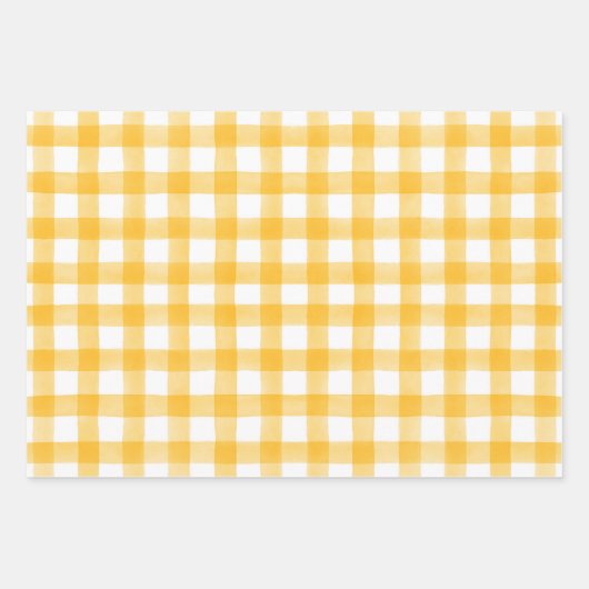 Pois orange Aquarelle En vichy Papier (Devant)