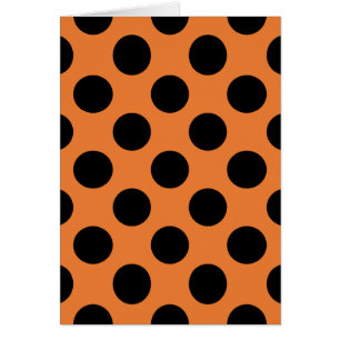 Pois orange et noir