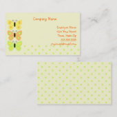 Pois papillon Cartes de visite (Devant / Derrière)