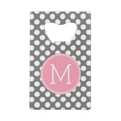 Pois Pastel rose et gris avec monogramme personnal (Dos)