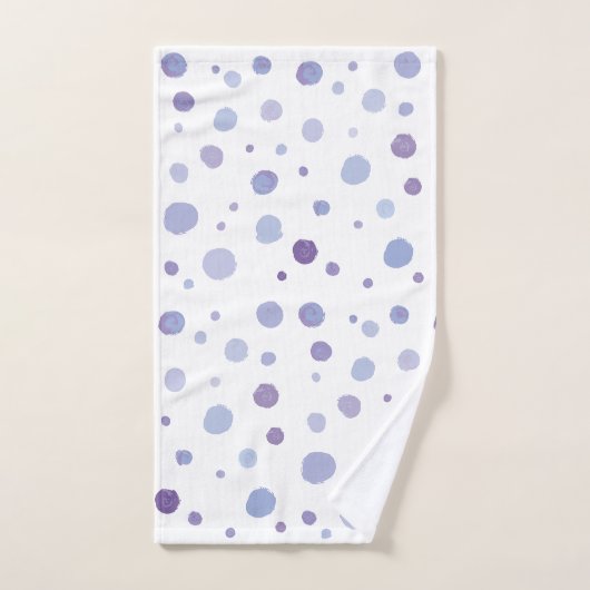 pois peint à la main (Serviette à main)