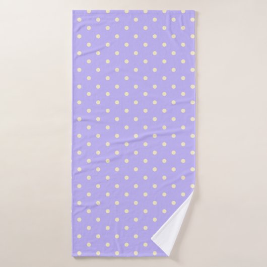 Pois & points lavande et jaune (Serviette de bain)