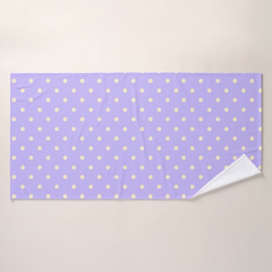 Pois & points lavande et jaune (Serviette de bain)