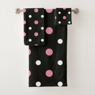 Pois rose blanc et noir