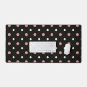 Pois rose blanc et noir (Clavier et souris)