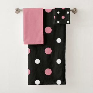 Pois rose blanc et noir