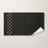 Pois rose blanc et noir (Serviette à main)