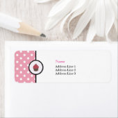 Pois rose Cupcakes Cute Bakery Étiquette de adress (En situation)