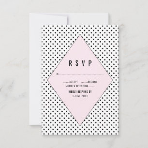 Pois rose moderne RSVP