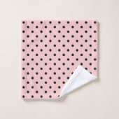 Pois rose noir (Gant de toilette)