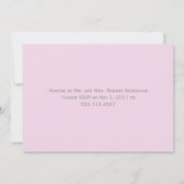 Pois rose sucré 16 Anniversaire Invitation (Dos)