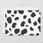 Pois rose Vache bébé douche Invitations (Dos)
