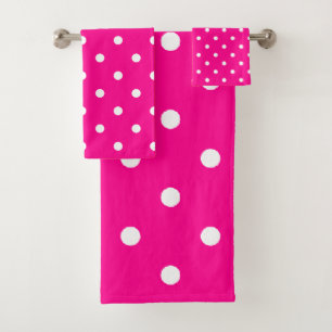 Pois roses et blancs chauds