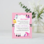 Pois roses, invitation à la fête d'anniversaire Sp (Debout devant)