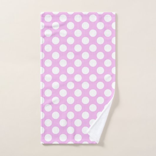 Pois roses, Motif Pointe Polka, Points, Pointe (Serviette à main)