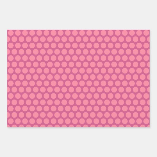Pois Roses Points Rayures Papier Enveloppant (Devant 3)