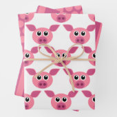 Pois Roses Points Rayures Papier Enveloppant (En situation)