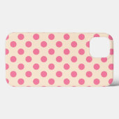 Pois roses sur Coque crème-coque iphone Mate (Verso (horizontal))