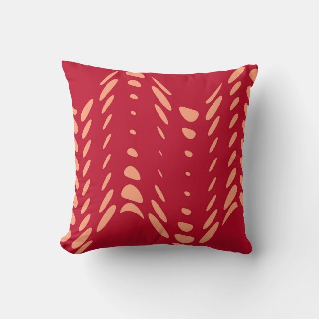 Pois rouge Art Design Coussin Abstrait (Recto)