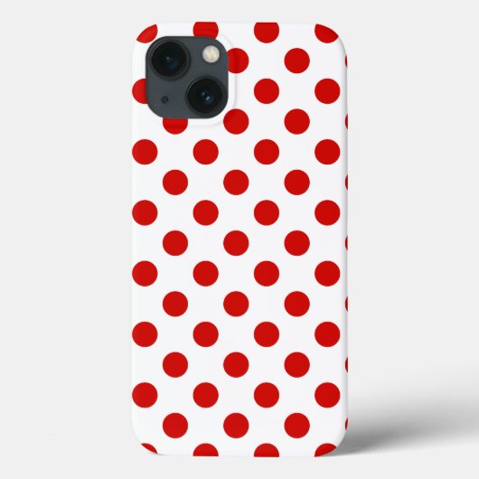 Pois rouge et blanc Coque-Mate coque iphone (Verso)