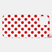 Pois rouge et blanc Coque-Mate coque iphone (Verso (horizontal))