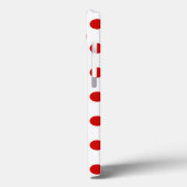 Pois rouge et blanc Coque-Mate coque iphone (Verso / Gauche)
