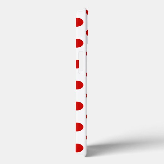 Pois rouge et blanc Coque-Mate coque iphone (Verso / Droite)
