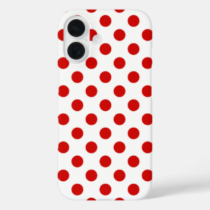 Pois rouge et blanc Coque-Mate coque iphone