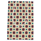 Pois rouge et bleu enorme sur le sac beige de (Dos)