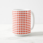 Pois Rouges Et Blancs, Mug De Café (Devant droit)