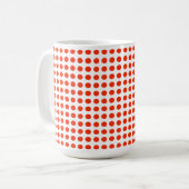 Pois Rouges Et Blancs, Mug De Café (Devant gauche)