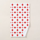 Pois rouges, Motif à points polka, points, pointil (Serviette à main)